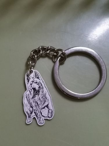 Customer photo review of Porte-clés Personnalisé en Argent