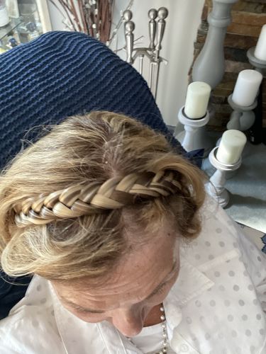 Customer photo review of Madison Braid Bundle - Lulu Two Strand, Halo, Top knot