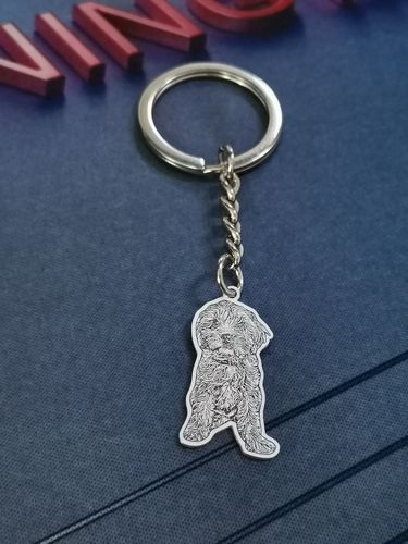 Customer photo review of Porte-clés Personnalisé en Argent