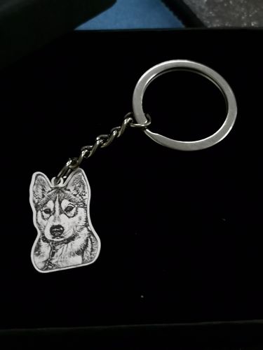 Customer photo review of Porte-clés Personnalisé en Argent