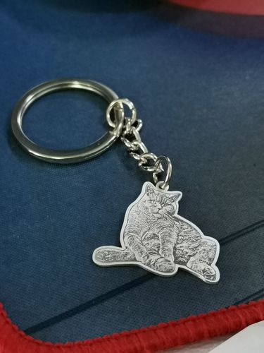 Customer photo review of Porte-clés Personnalisé en Argent