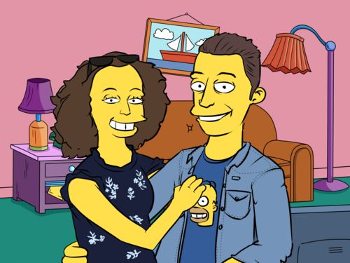 Customer photo review of Caricature cartoon dessinée à la main: en mode jaune