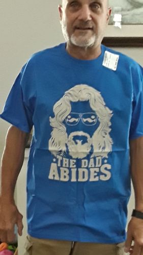 Customer photo review of The Dad Abides Unisex Tee