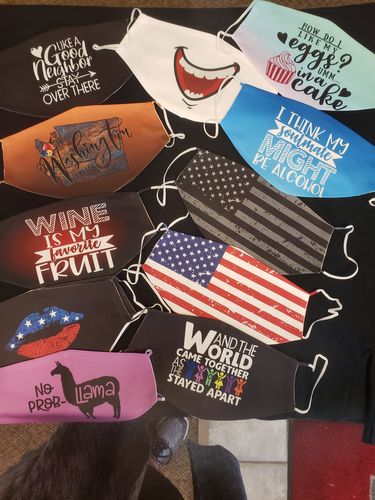 Customer photo review of Blank Face Masks - Hexagon -*In Stock