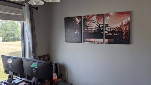 Customer photo review of Days Of Thunder Gonna Shape You Like A Bullet Canvas Sets