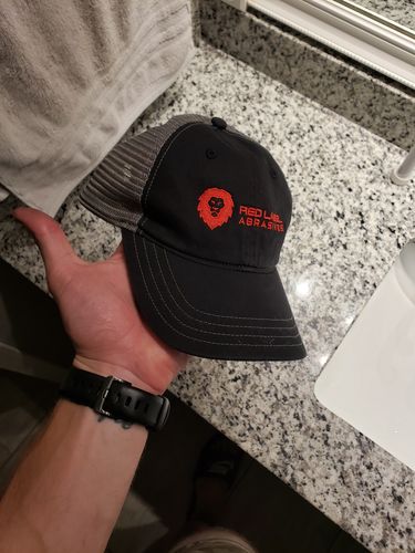 Customer photo review of Mesh w/Embroidered Logo