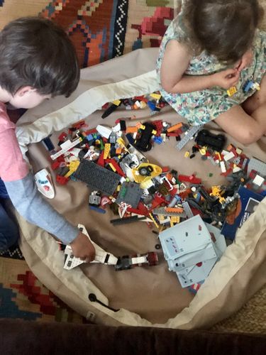 Customer photo review of Super Toy Storage Bag - Beach Sand