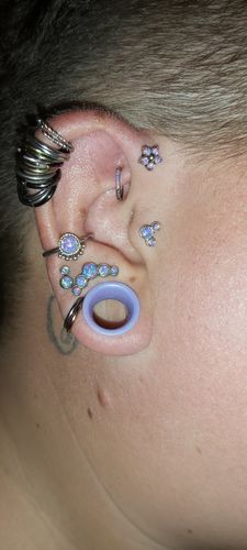 Customer photo review of Opal Hinged Ring