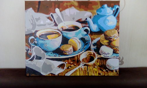 Customer photo review of Malen nach Zahlen - Kaffee und Kekse