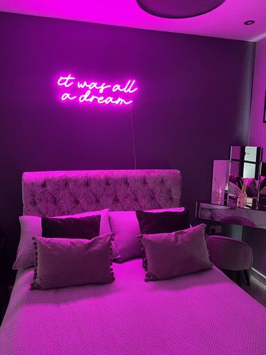 Customer photo review of 'It Was All a Dream' Neon Sign