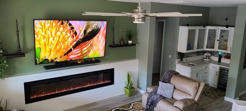 Customer photo review of Napoleon Allure 100'' Wall Mount / Recessed Electric Fireplace