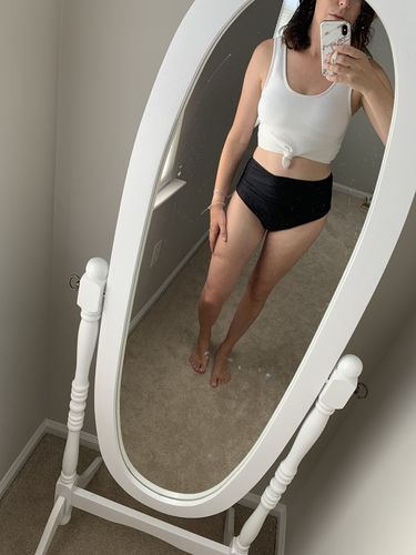 Customer photo review of Traveler Top | White Rib Knit