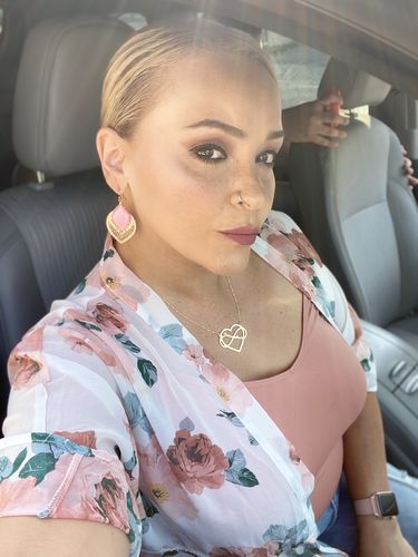 Customer photo review of Custom Infinity Heart Name Necklace (2 Names)