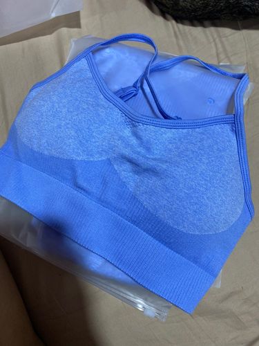 Customer photo review of Brassière de sport HARMONY Bleue