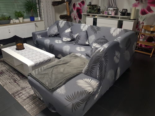 Customer photo review of Exotisches Grau - Sofabezüge für klassische und Ecksofas - Das Haus der Überzüge