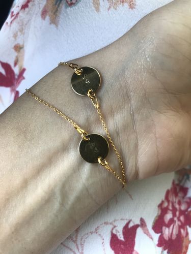 Customer photo review of Baby Armband mit Gravur rund aus 925 Sterling Silber
