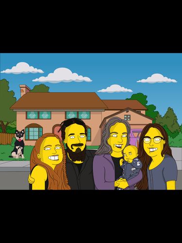 Customer photo review of PERSONALIZED CARTOON PORTRAIT POSTER