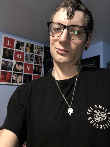 Customer photo review of Wolf and Moon, Couples relationship necklaces