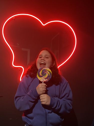 Customer photo review of Melting Heart 75cm Neon Sign