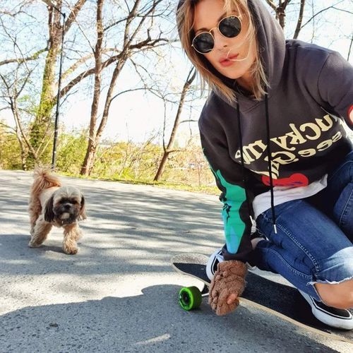 Customer photo review of "Lucky Me I See Ghosts" Hoodie