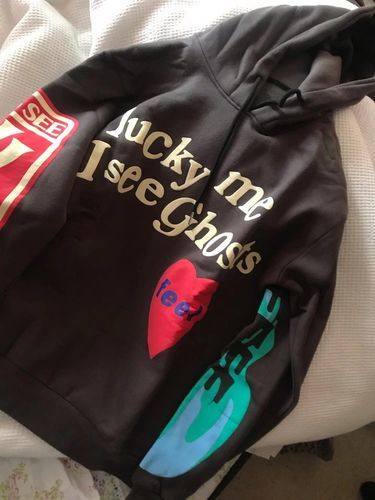 Customer photo review of "Lucky Me I See Ghosts" Hoodie