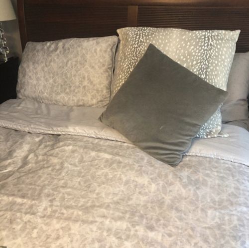 Customer photo review of Antelope Gray Pillow Cover