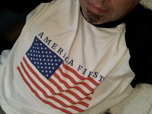 Customer photo review of America First Jersey Tee