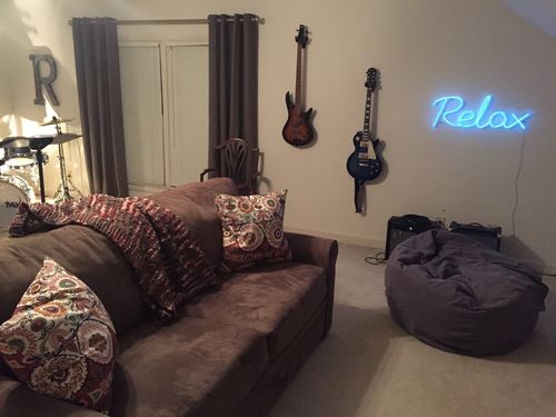 Customer photo review of 'Relax' Neon Sign