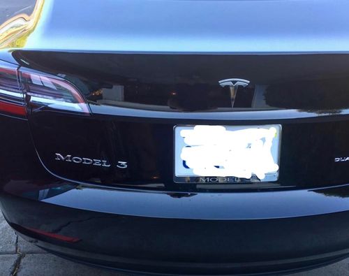 Customer photo review of Model 3 Emblem (Badges)