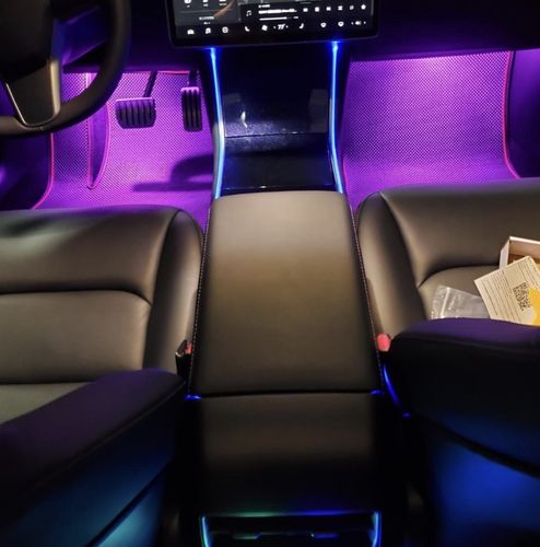 Customer photo review of Neon Light Tubes (LED) with App for Model 3 & Y