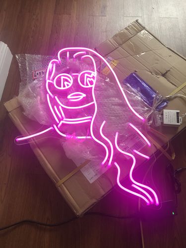 Customer photo review of 'CoolGirl ' Neon Sign