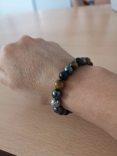 Customer photo review of Bracelet « Protection » Tourmaline, Oeil de Tigre, Hématite - 8 mm