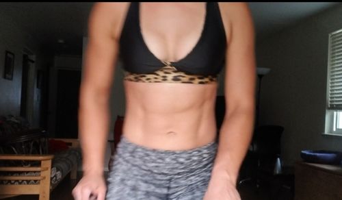 Christina H. review of Leopard Print 'Fawnia' Twist Sports Bra image 1 out of 1