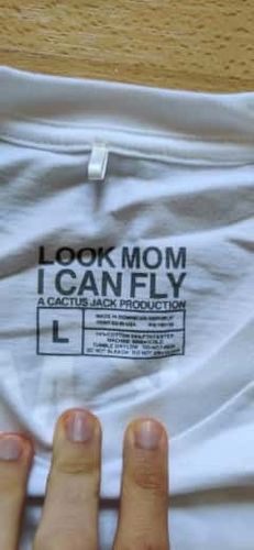 Customer photo review of Astroworld "Look Mom I Can Fly" Tee