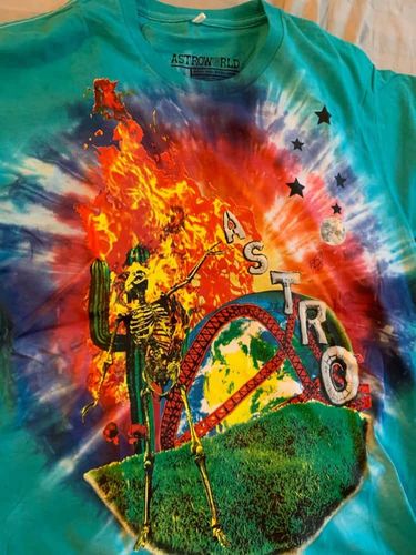 Customer photo review of Astroworld "Smiley" Tie-Dye Tee