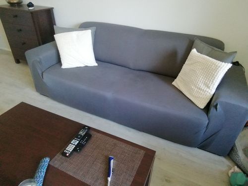 Customer photo review of Grau - Sofabezüge für klassische und Ecksofas - Das Haus der Überzüge