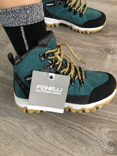 Customer photo review of Women’s Hiking Boots – Teal