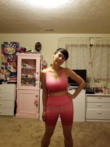 Customer photo review of Fierce Sports Bra - Pink Ombre | MT SPORT