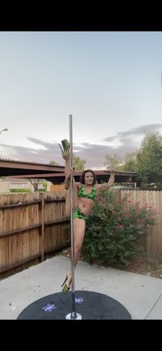 Bre S. review of CleoXWendyLee Pot Poler 'Fawnia' Twist Sports Bra image 1 out of 1