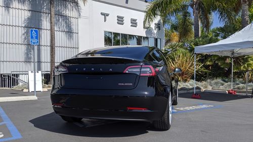 Customer photo review of Trunk "T E S L A" Letters Emblem for Model 3 & Y
