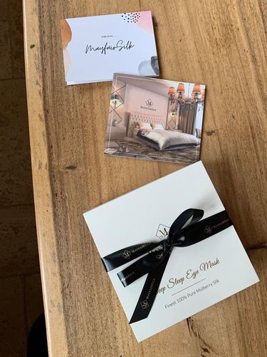 Customer photo review of Charcoal Silk Eye Mask