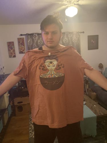 Customer photo review of Ramen Noodle, Unisex T-Shirt, Mauve