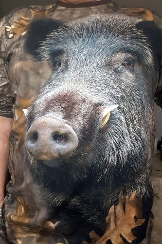 Customer photo review of Tricou Vanatoare din Bumbac Porc Salbatic DGT - Maneca Scurta