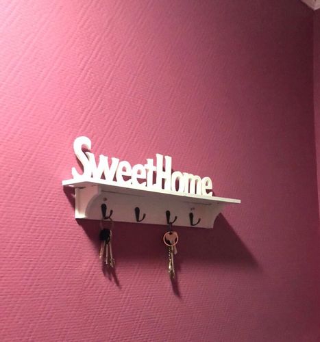 Customer photo review of Porte Clé Mural Sweet Home (Bois)