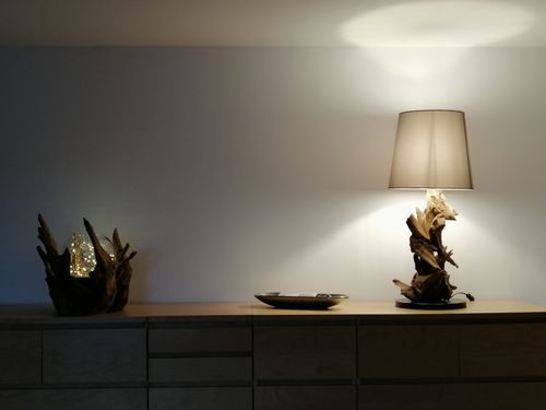 Customer photo review of Treibholz Wurzelholz Tischlampe IKAL Höhe 75 cm inkl. Lampenschirm