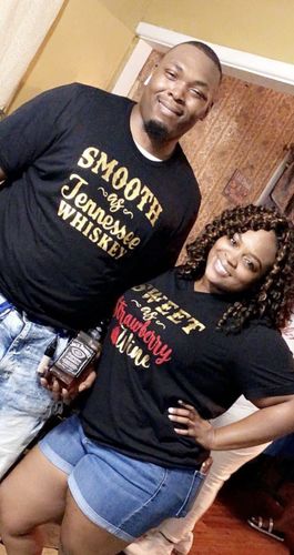 Customer photo review of Smooth as Tennessee Whiskey & Sweet as Strawberry Wine Short Sleeve T-shirt