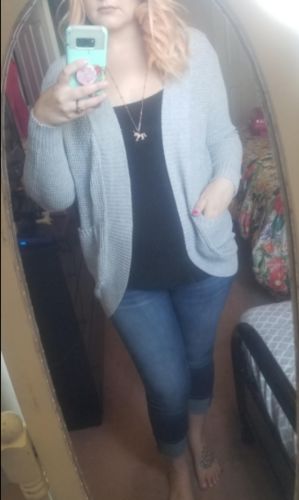 Customer photo review of Irregular Front Cardigan