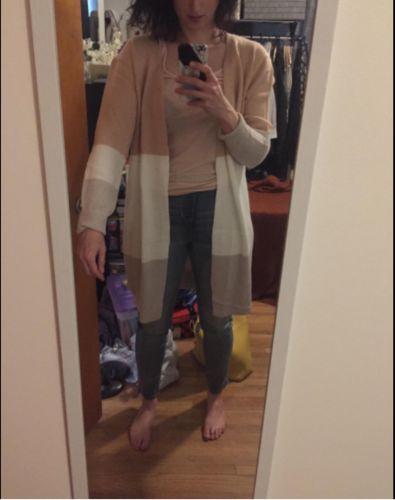 Customer photo review of Colorful Splicing Cardigan