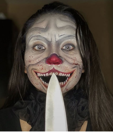 Customer photo review of Halloween contacts Get 3 random pairs with cases