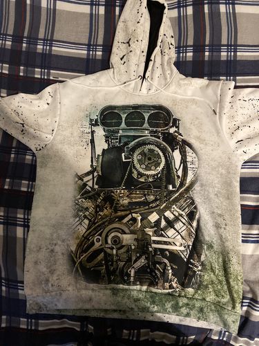 Customer photo review of 3D Drag Racing Engine Custom Tshirt Fleece Hoodie Apparel